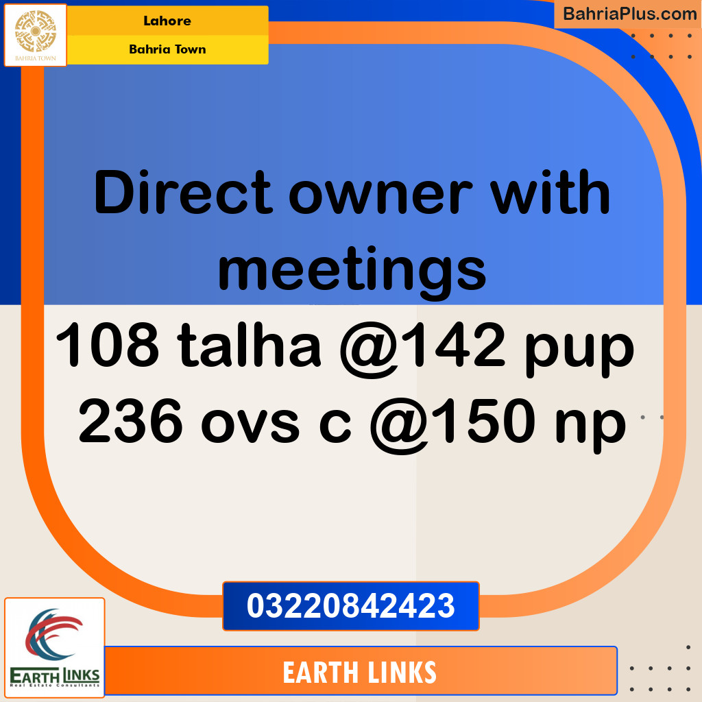 Residential Plot for Sale in Bahria Town, Lahore - (BP-216796)