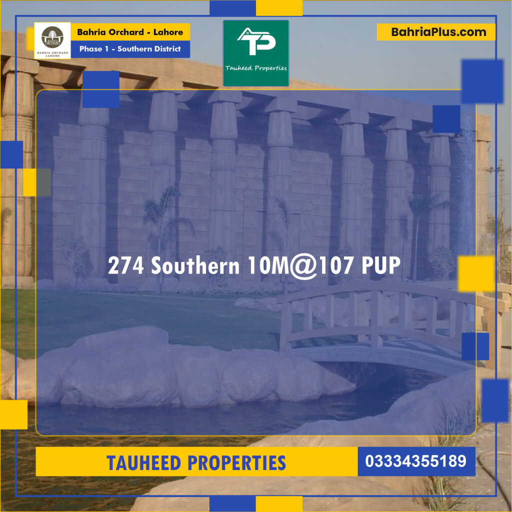 10 Marla Residential Plot for Sale in Phase 1 - Southern District - Bahria Orchard, Lahore - (BP-216817)