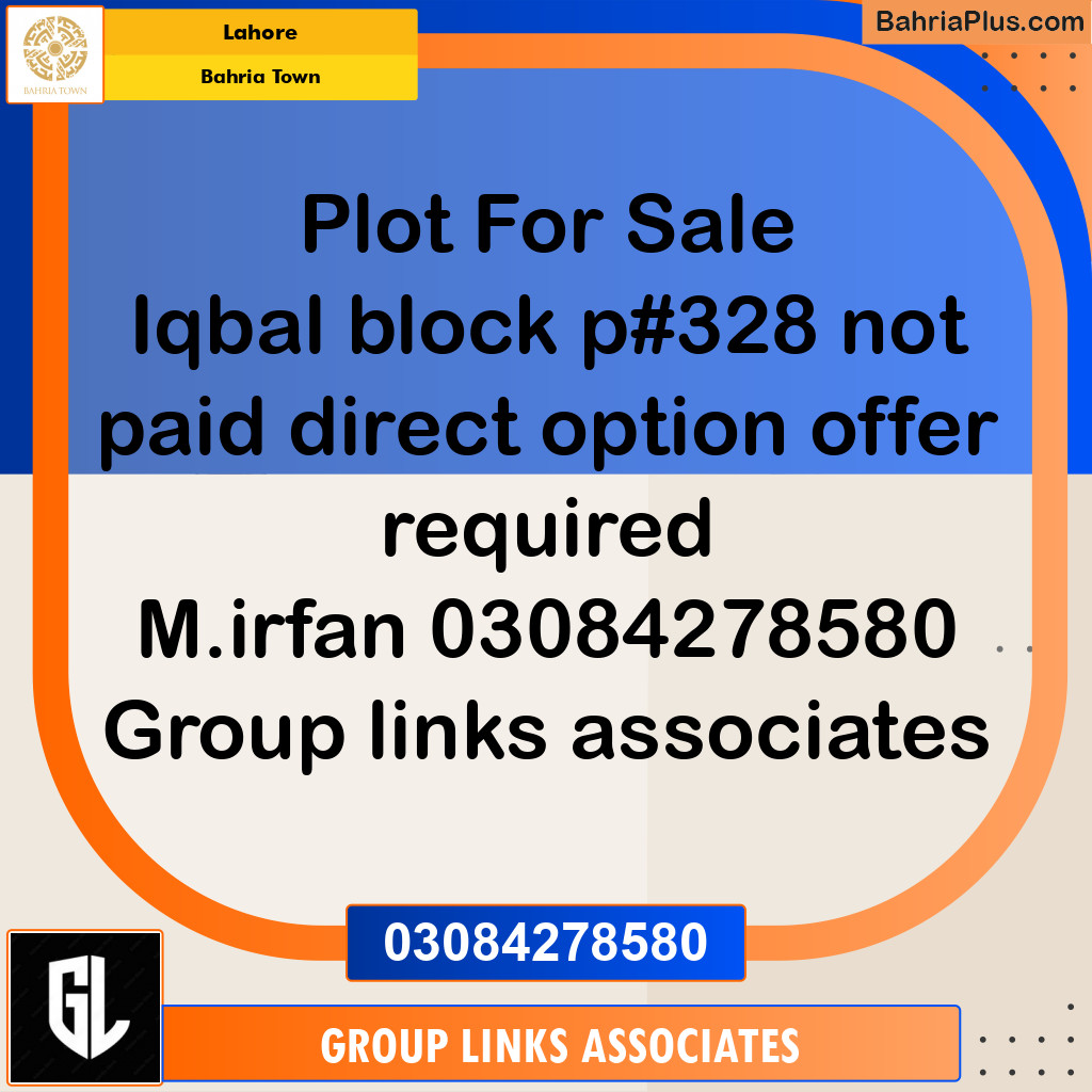 Residential Plot for Sale in Bahria Town, Lahore - (BP-216852)