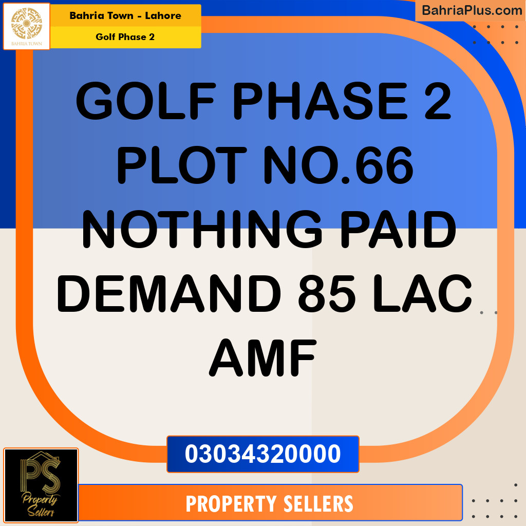 10 Marla Residential Plot for Sale in Golf Phase 2 - Bahria Town, Lahore - (BP-216857)