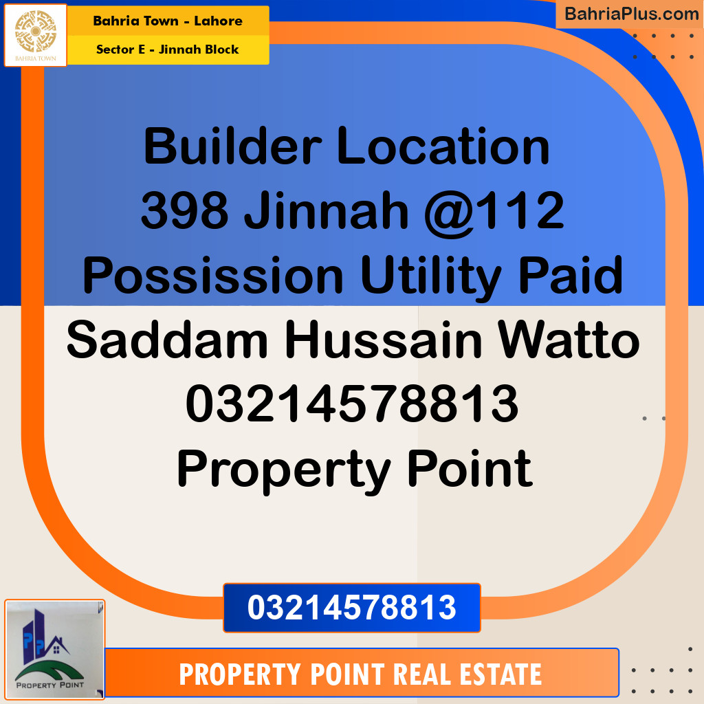 5 Marla Residential Plot for Sale in Sector E - Jinnah Block -  Bahria Town, Lahore - (BP-216964)