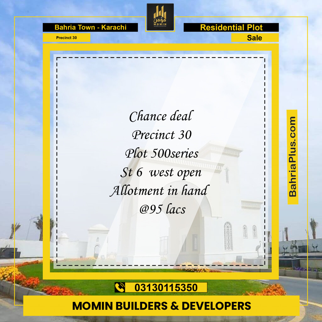 272 Sq. Yards Residential Plot for Sale in Precinct 30 -  Bahria Town, Karachi - (BP-217042)