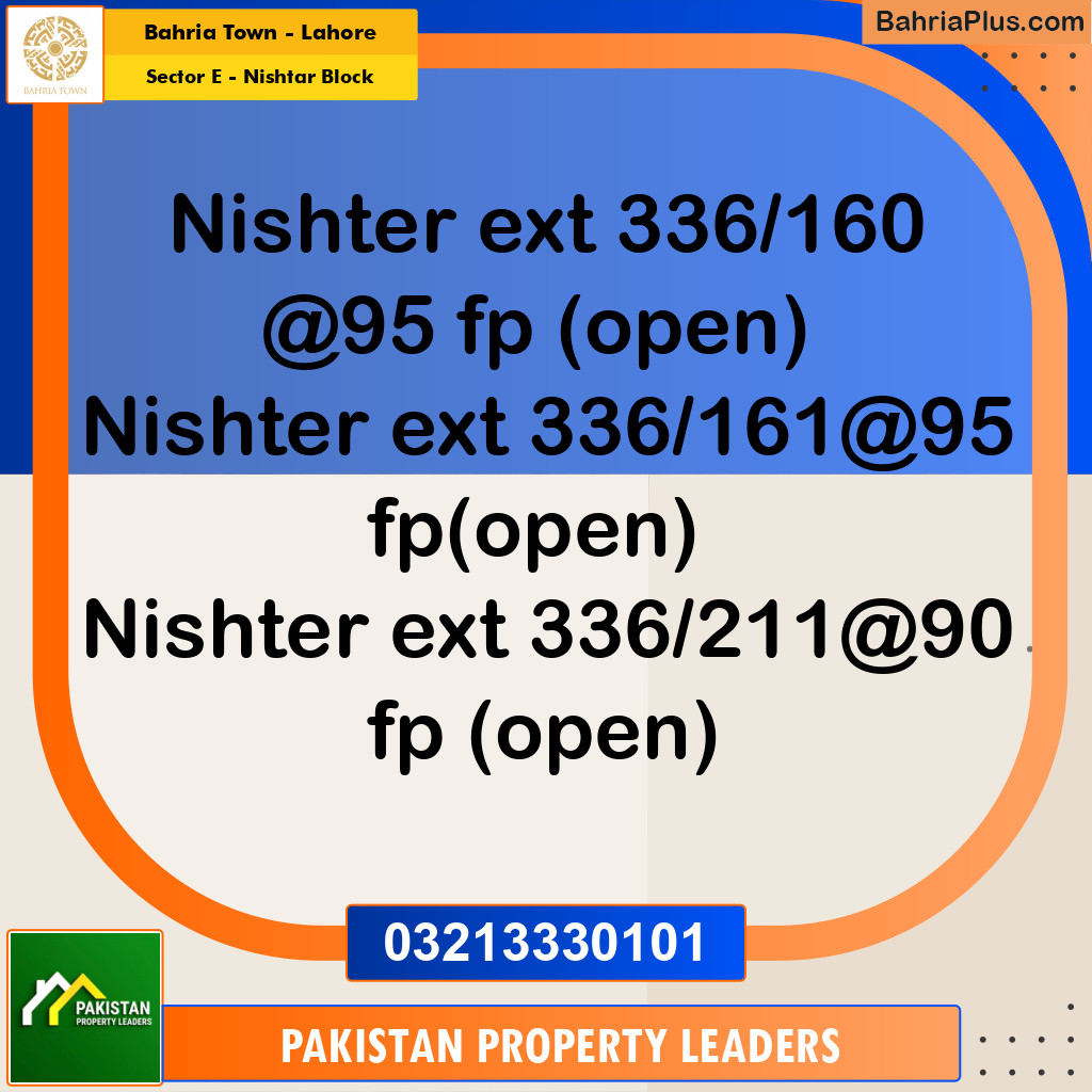5 Marla Residential Plot for Sale in Sector E - Nishtar Block - Bahria Town, Lahore - (BP-217071)