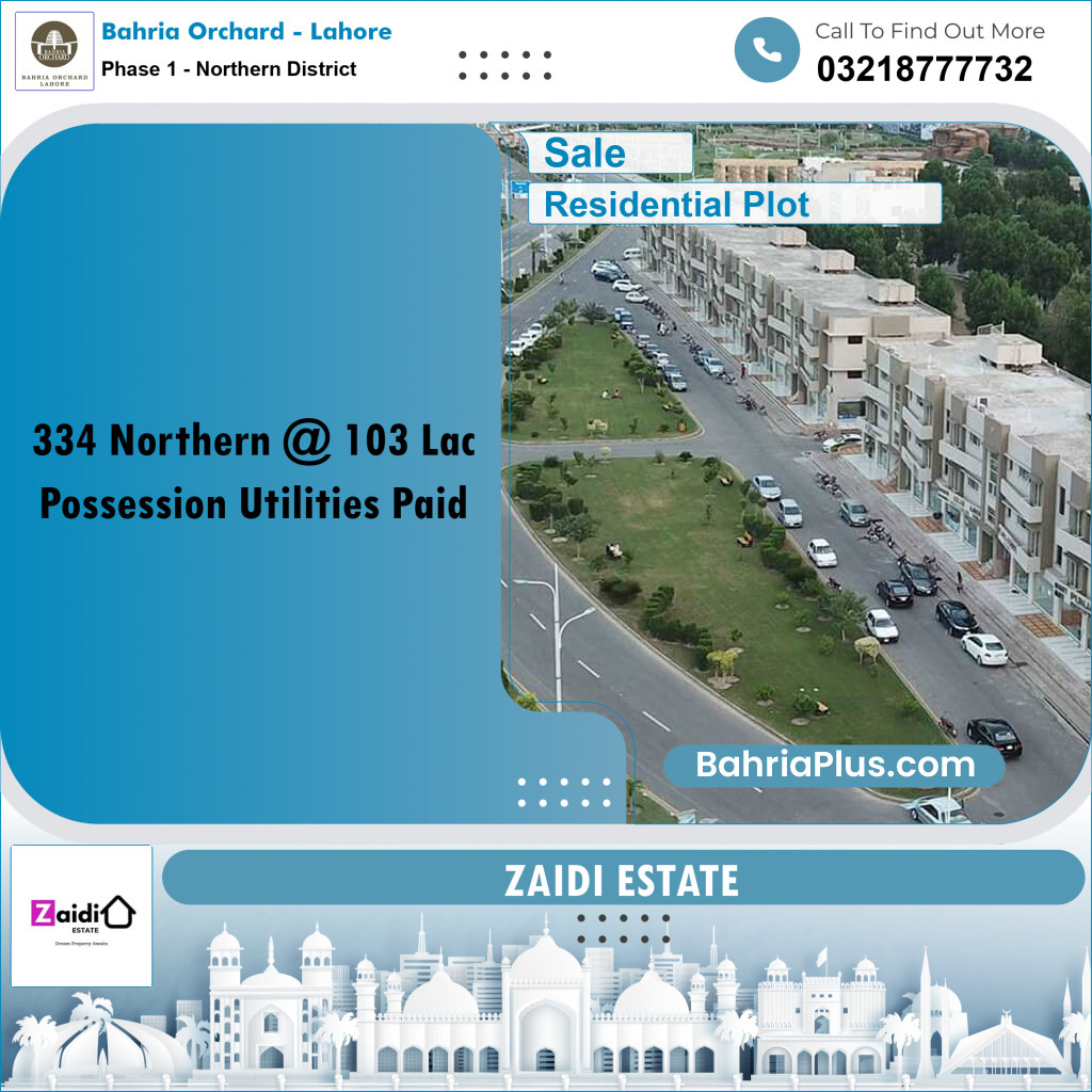 10 Marla Residential Plot for Sale in Phase 1 - Northern District -  Bahria Orchard, Lahore - (BP-217079)