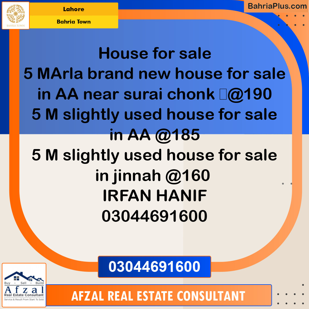 Residential Plot for Sale in Bahria Town, Lahore - (BP-217086)