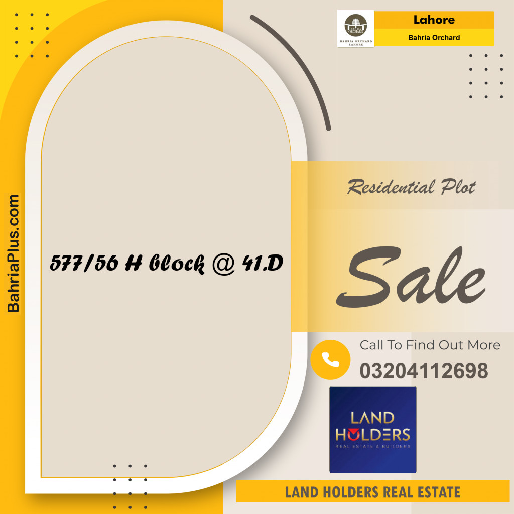 Residential Plot for Sale in Bahria Orchard, Lahore - (BP-217170)