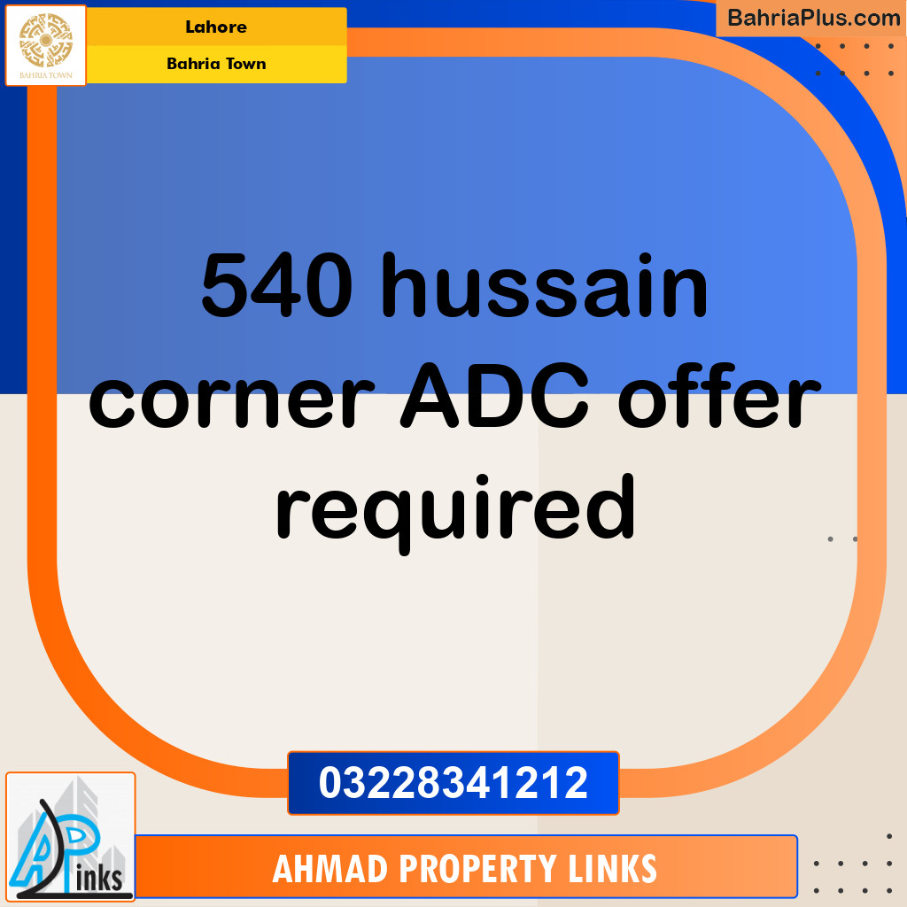 Residential Plot for Sale in Bahria Town, Lahore - (BP-217189)