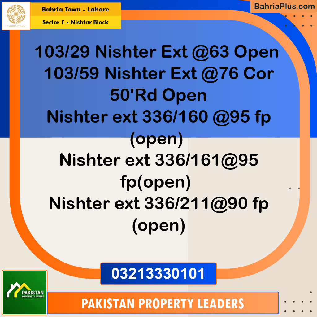 5 Marla Residential Plot for Sale in Sector E - Nishtar Block -  Bahria Town, Lahore - (BP-217267)