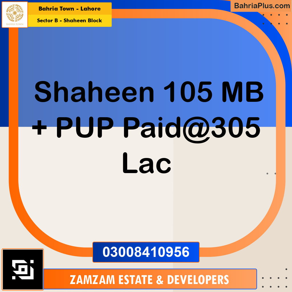 1 Kanal Residential Plot for Sale in Sector B - Shaheen Block - Bahria Town, Lahore - (BP-217289)
