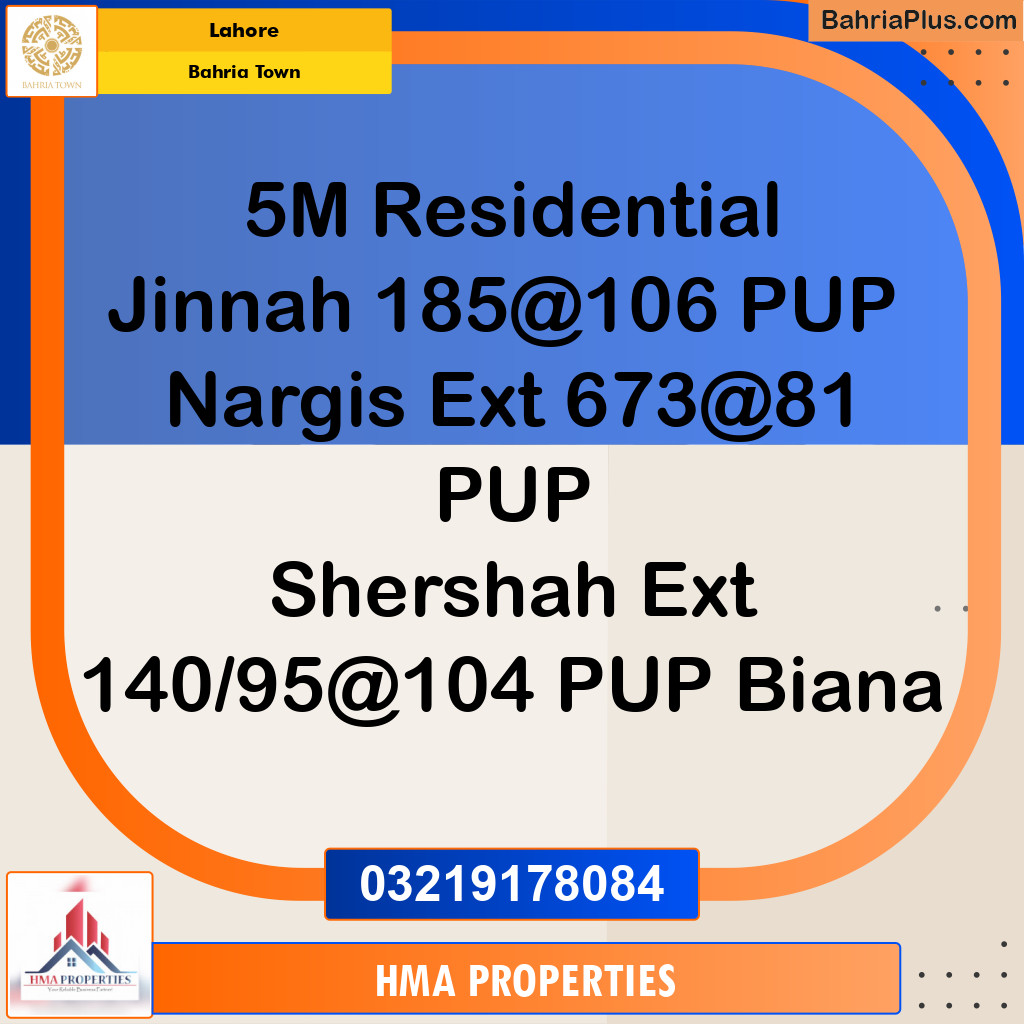 5 Marla Residential Plot for Sale in Bahria Town, Lahore - (BP-217320)