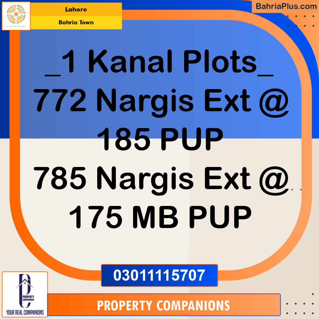 Residential Plot for Sale in Bahria Town, Lahore - (BP-217335)