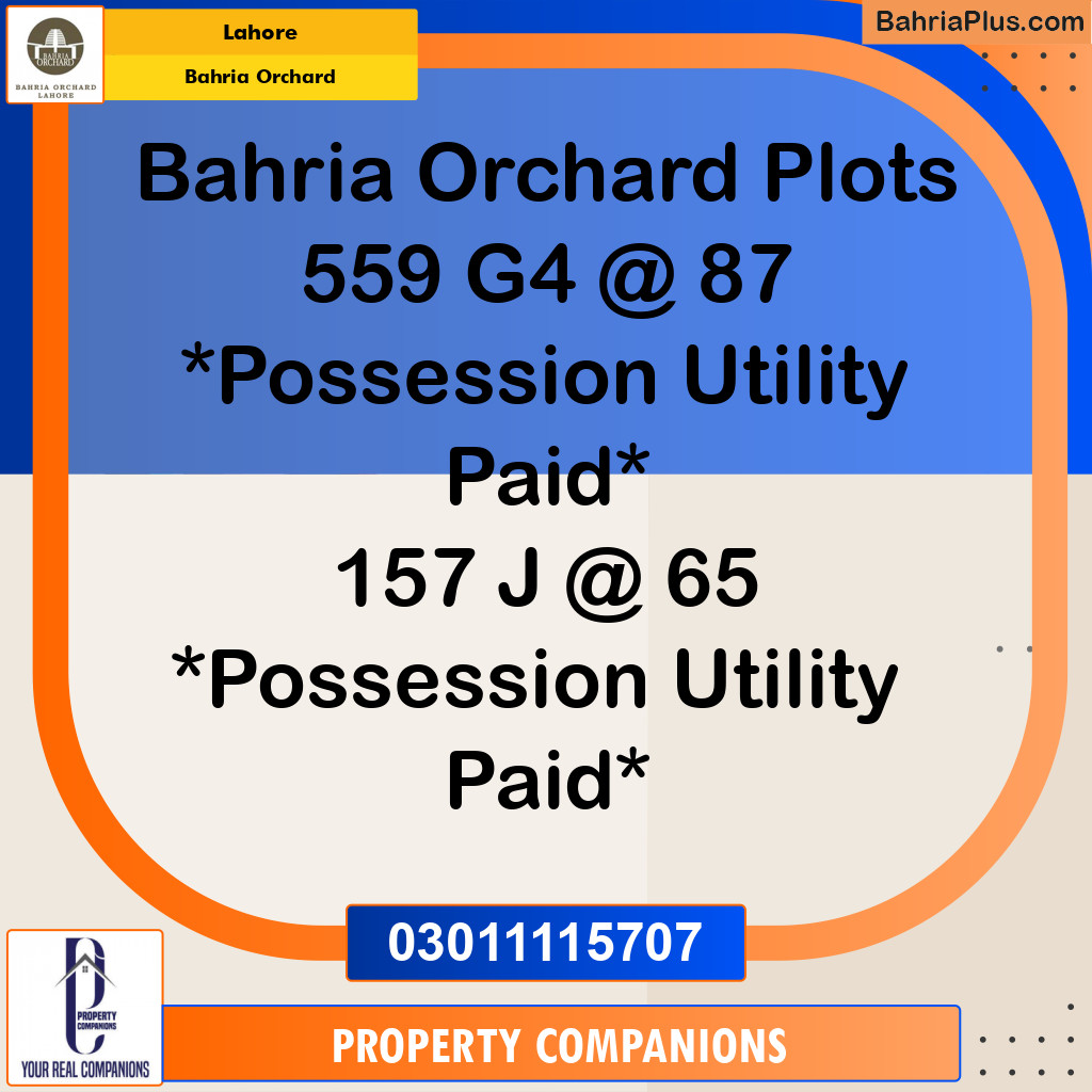 Residential Plot for Sale in Bahria Orchard, Lahore - (BP-217336)