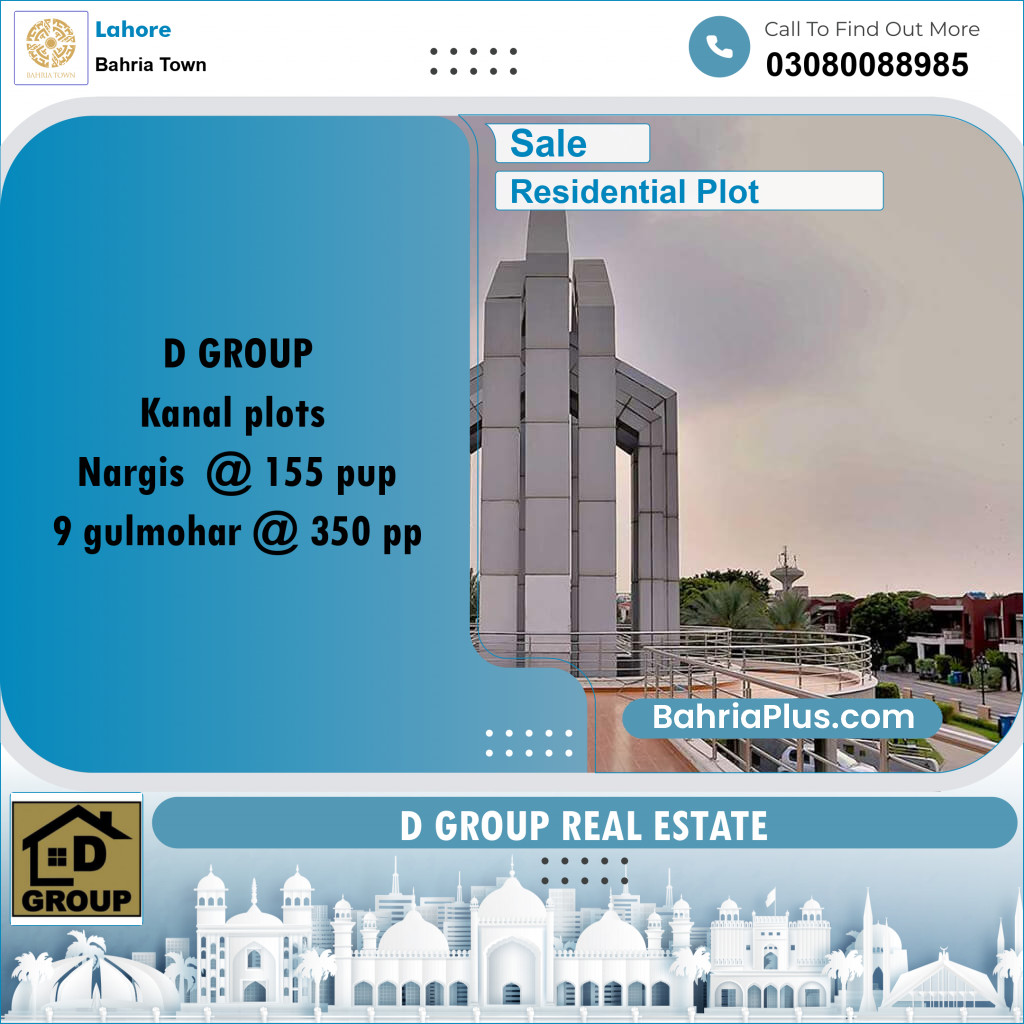 Residential Plot for Sale in Bahria Town, Lahore - (BP-217446)