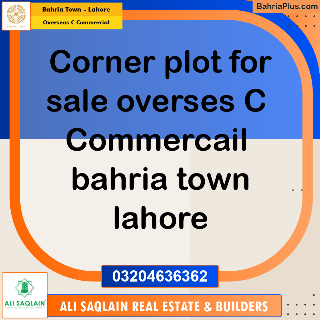 6 Marla Commercial Plot for Sale in Overseas C Commercial -  Bahria Town, Lahore - (BP-217460)