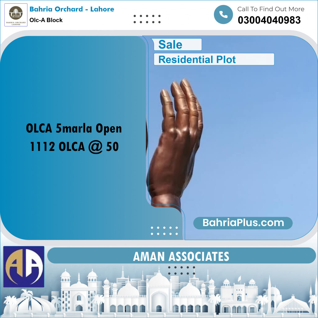 Residential Plot for Sale in OLC-A Block -  Bahria Orchard, Lahore - (BP-217466)