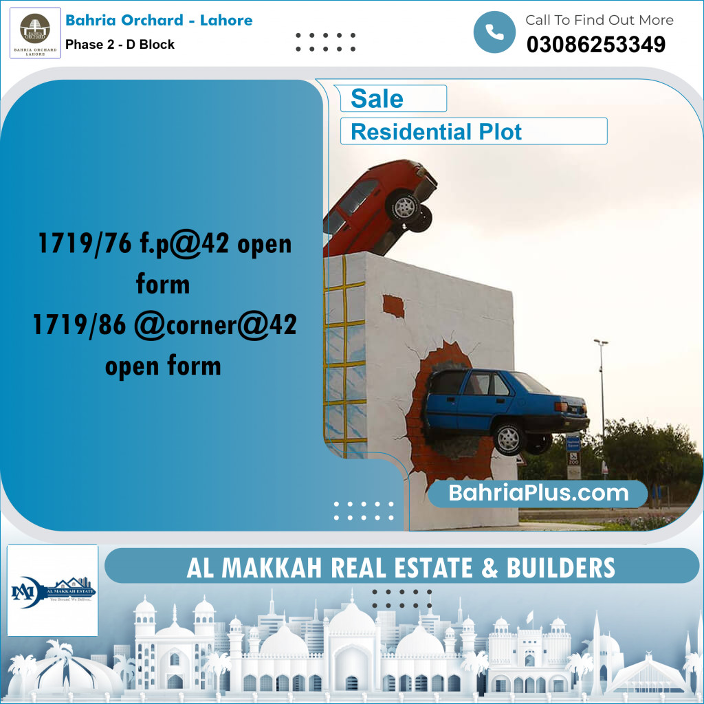 5 Marla Residential Plot for Sale in Phase 2 - D Block -  Bahria Orchard, Lahore - (BP-217494)