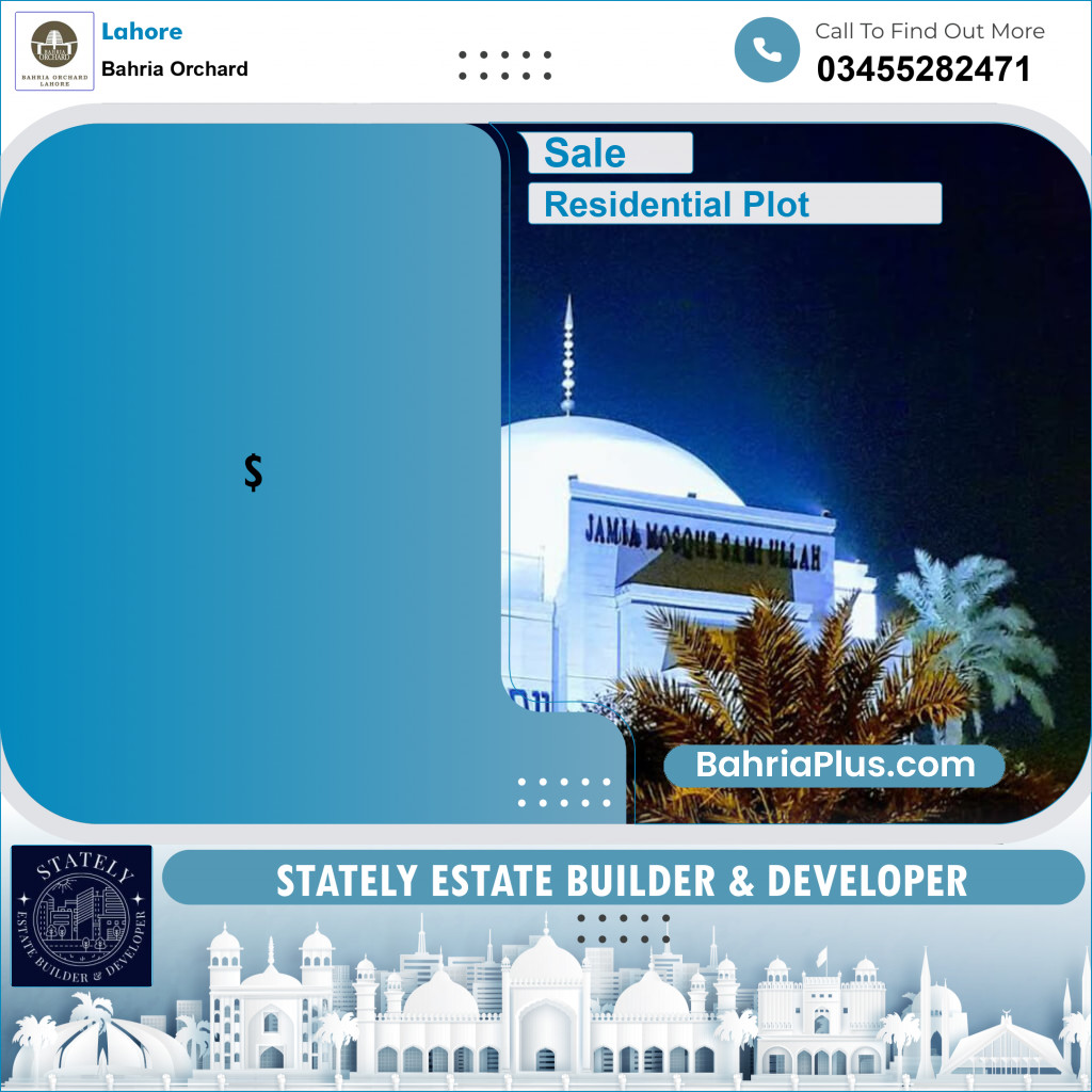 10 Marla Residential Plot for Sale in Bahria Orchard, Lahore - (BP-217503)