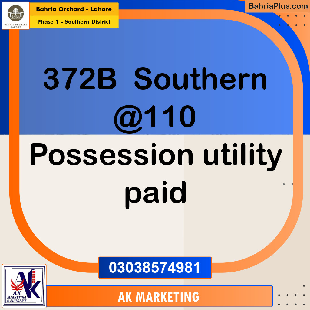 10 Marla Residential Plot for Sale in Phase 1 - Southern District - Bahria Orchard, Lahore - (BP-217615)