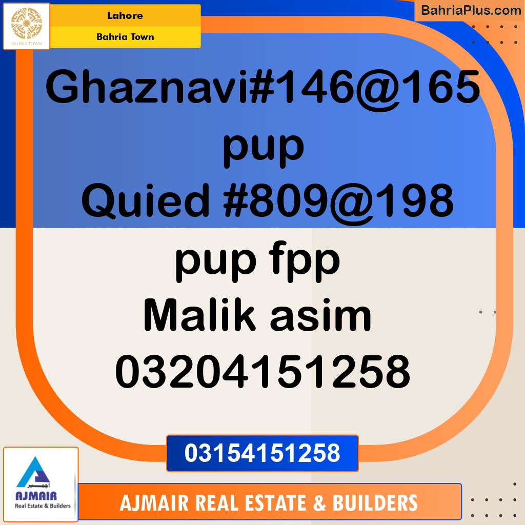 Residential Plot for Sale in Bahria Town, Lahore - (BP-217673)