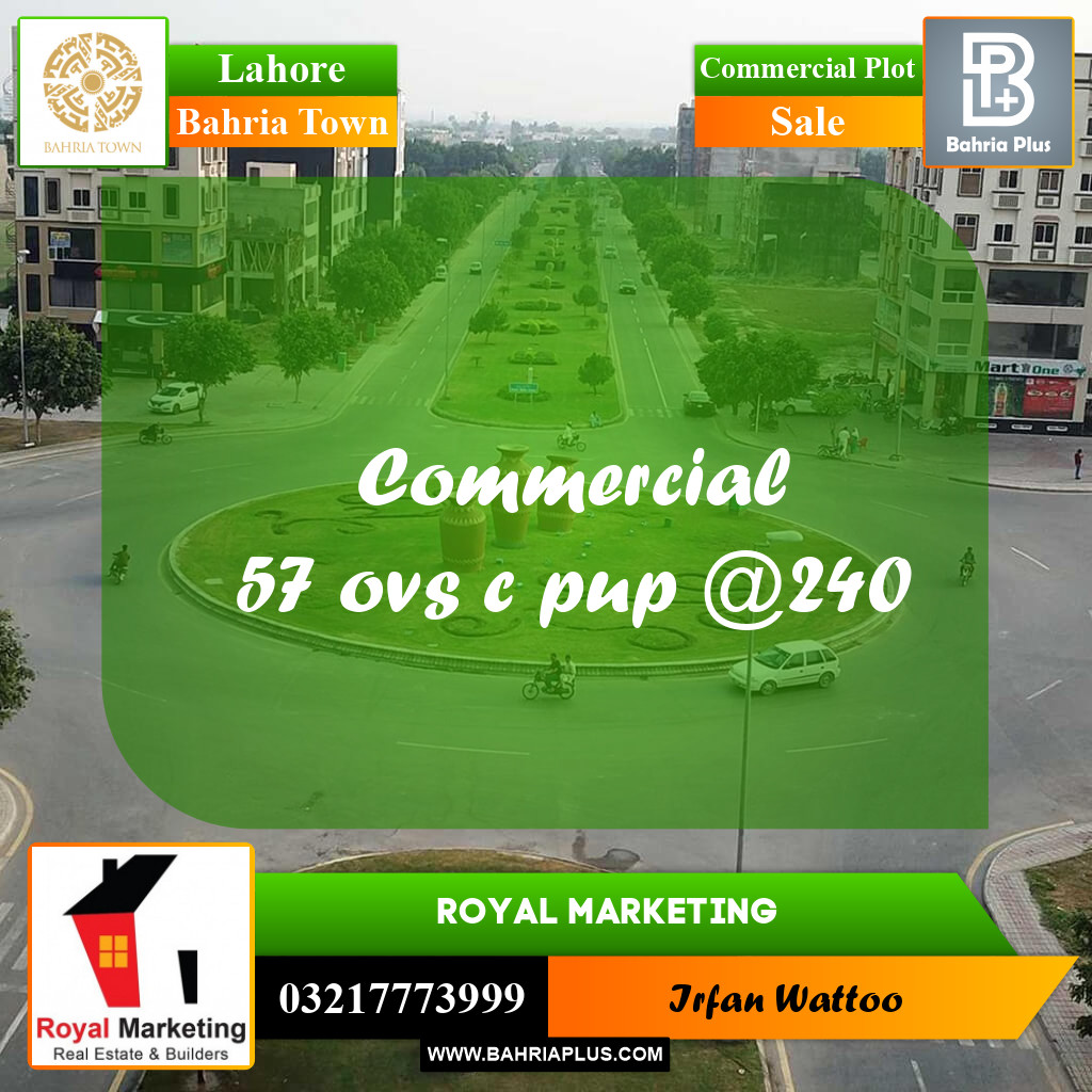 Commercial Plot for Sale in Bahria Town, Lahore - (BP-217681)