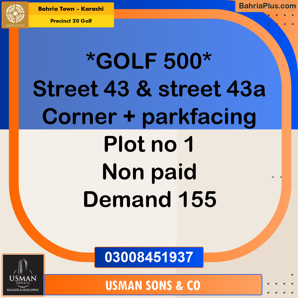 Residential Plot for Sale in Precinct 20 Golf -  Bahria Town, Karachi - (BP-217719)