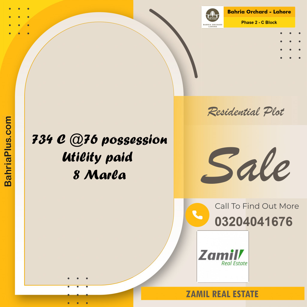 Residential Plot for Sale in Phase 2 - C Block -  Bahria Orchard, Lahore - (BP-217734)