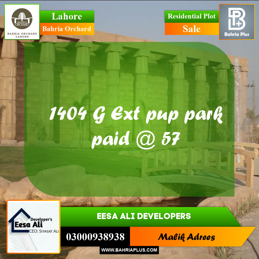 Residential Plot for Sale in Bahria Orchard, Lahore - (BP-217749)