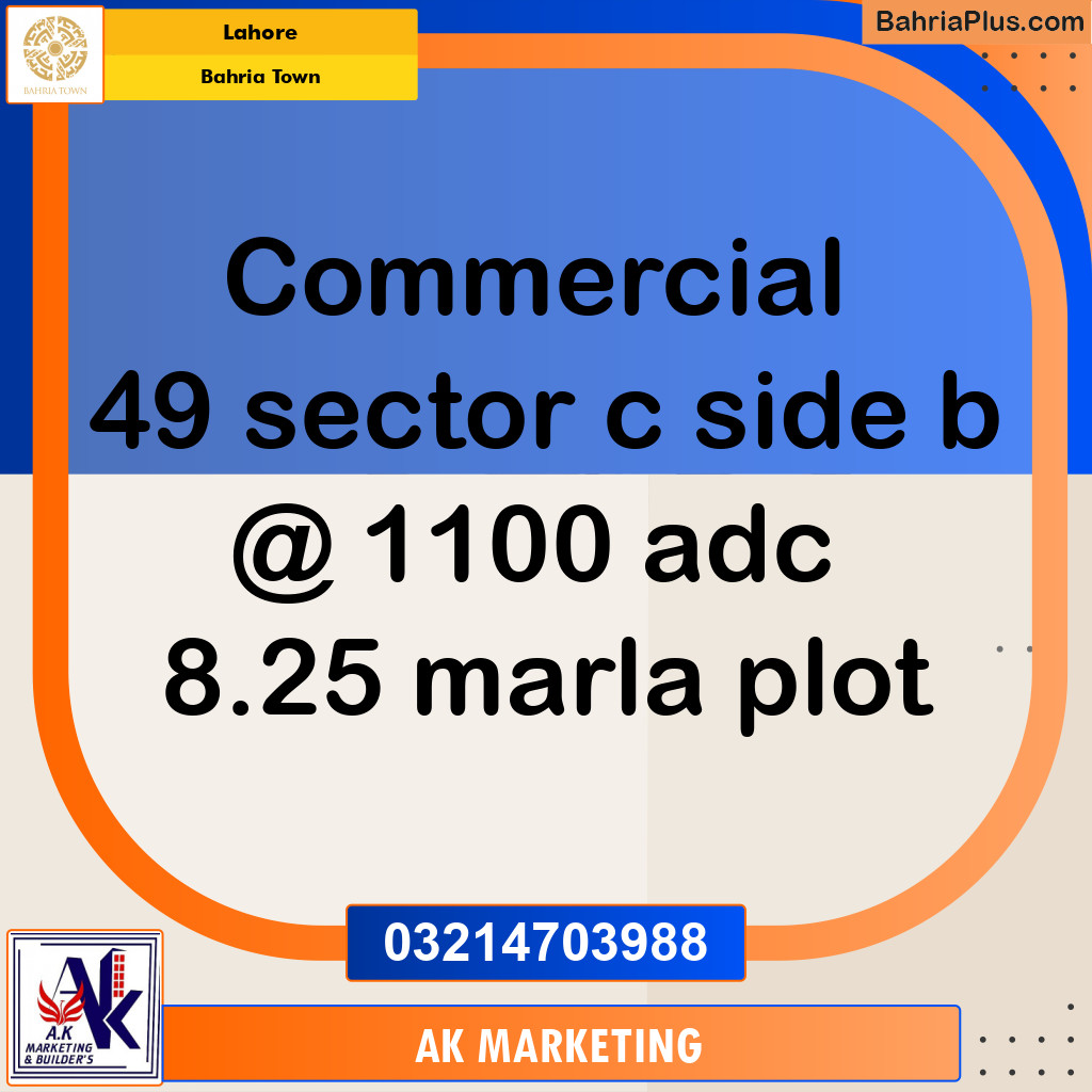 Commercial Plot for Sale in Bahria Town, Lahore - (BP-217762)