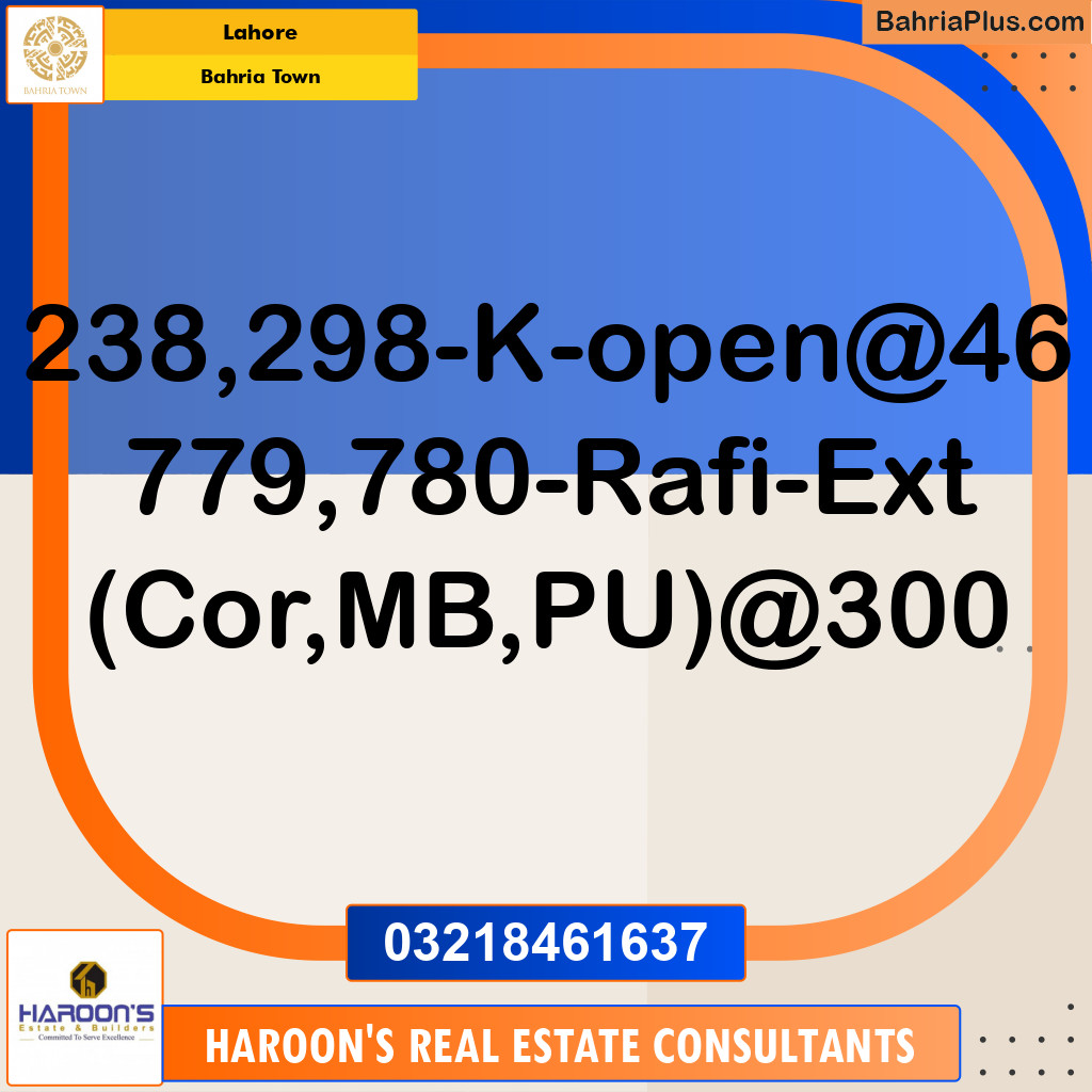 Residential Plot for Sale in Bahria Town, Lahore - (BP-217800)