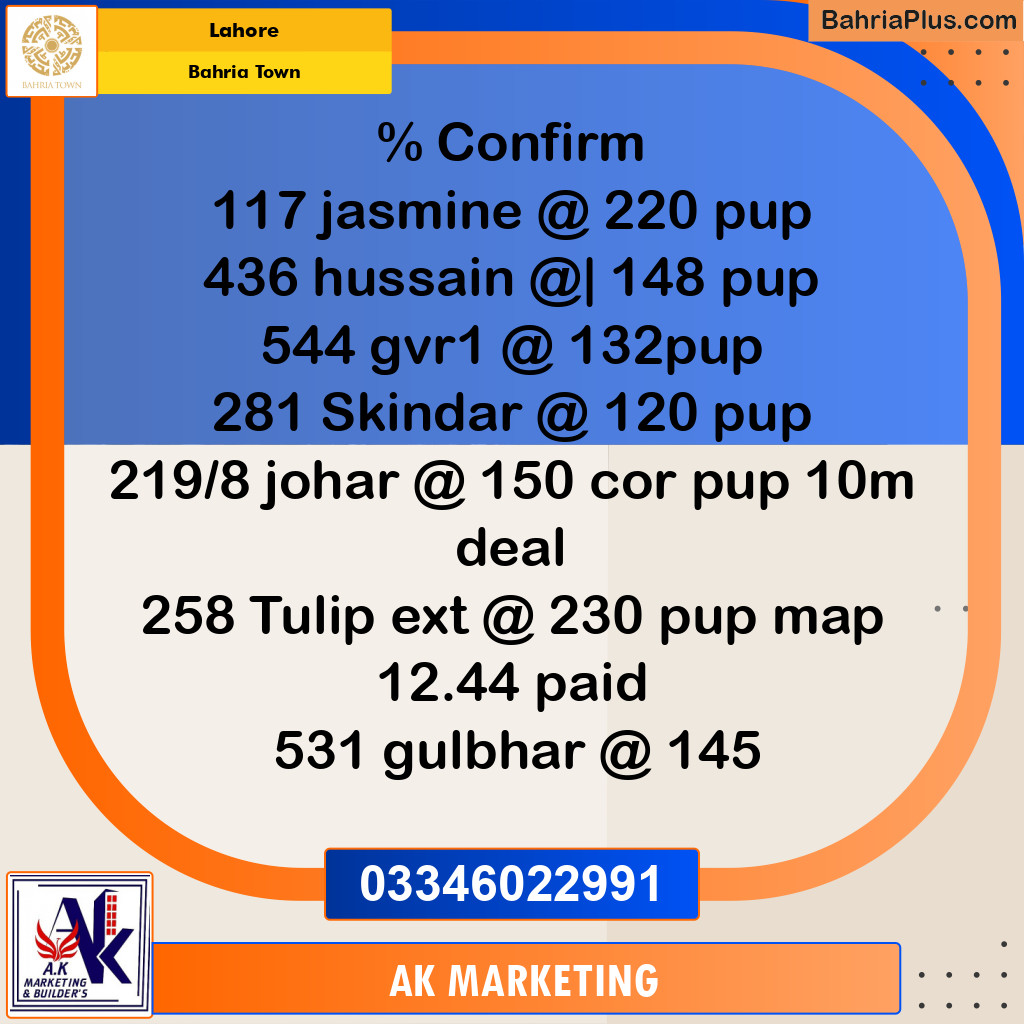 10 Marla Residential Plot for Sale in Bahria Town, Lahore - (BP-217864)