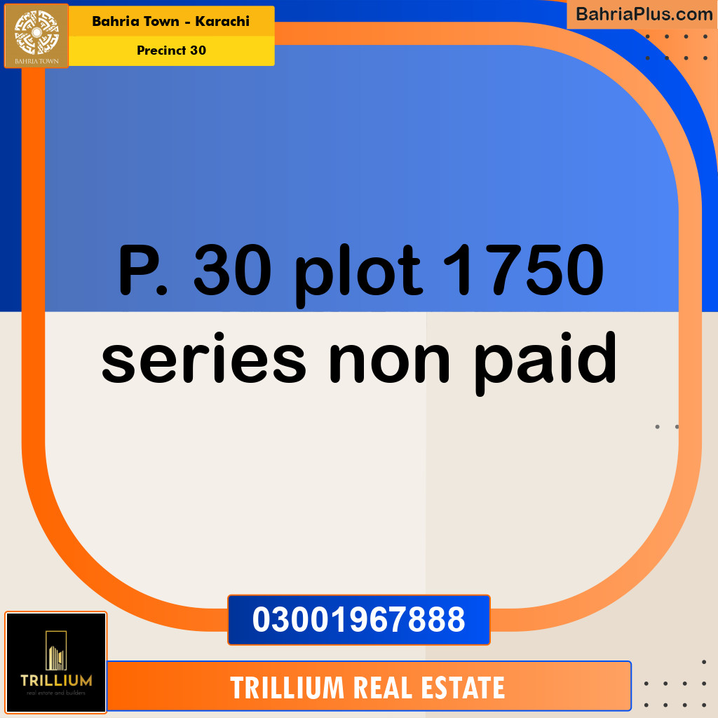 250 Sq. Yards Residential Plot for Sale in Precinct 30 - Bahria Town, Karachi - (BP-217944)