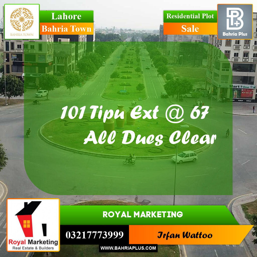 Residential Plot for Sale in Bahria Town, Lahore - (BP-217951)