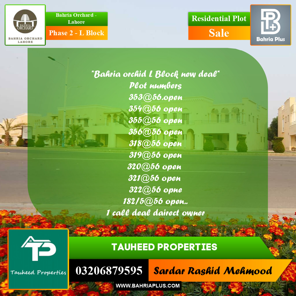 5 Marla Residential Plot for Sale in Phase 2 - L Block -  Bahria Orchard, Lahore - (BP-218023)