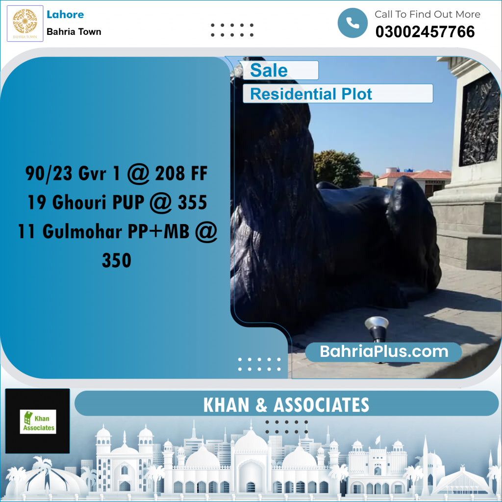 Residential Plot for Sale in Bahria Town, Lahore - (BP-218103)