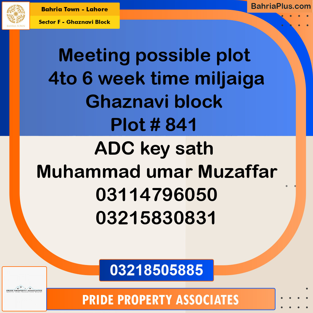 10 Marla Residential Plot for Sale in Sector F - Ghaznavi Block - Bahria Town, Lahore - (BP-218129)