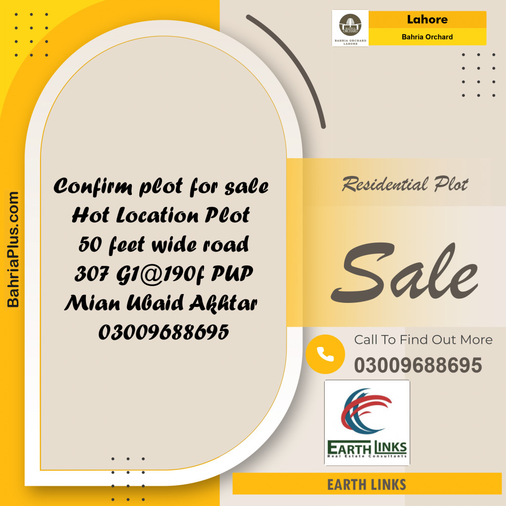 Residential Plot for Sale in Bahria Orchard, Lahore - (BP-218241)