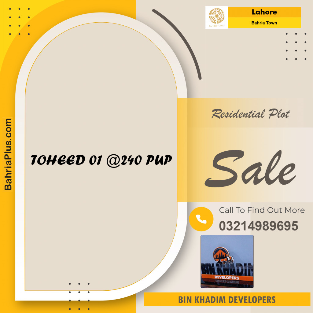 Residential Plot for Sale in Bahria Town, Lahore - (BP-218273)