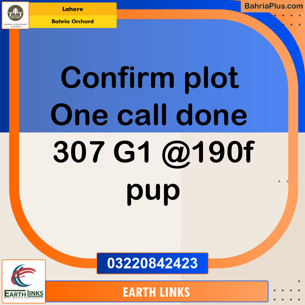 Residential Plot for Sale in Bahria Orchard, Lahore - (BP-218291)