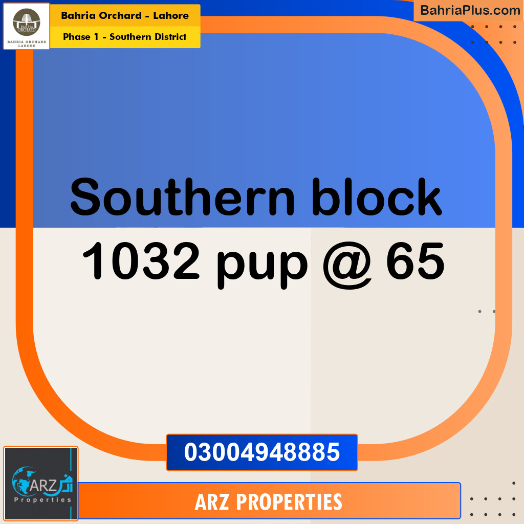 Residential Plot for Sale in Phase 1 - Southern District -  Bahria Orchard, Lahore - (BP-218332)