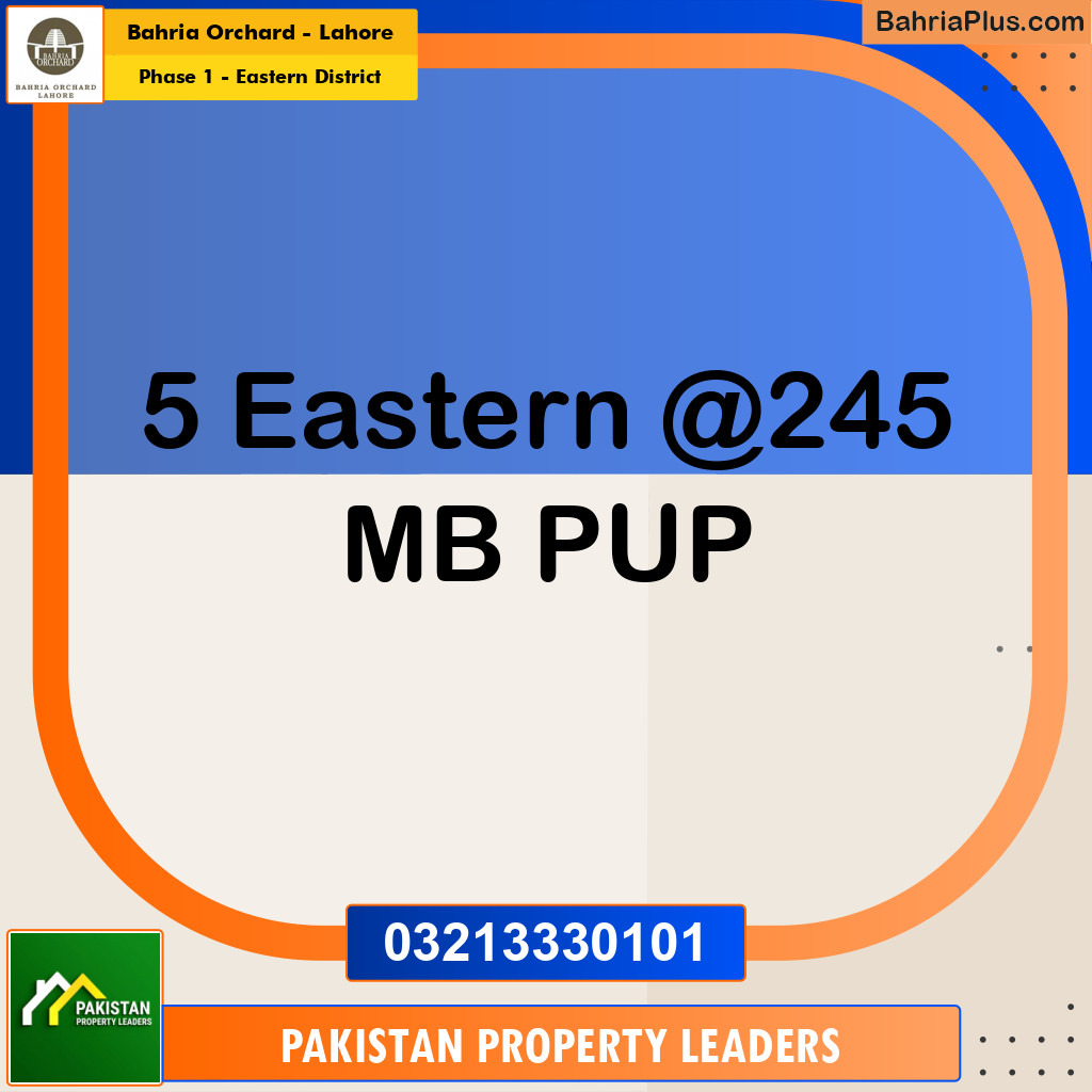 1 Kanal Residential Plot for Sale in Phase 1 - Eastern District -  Bahria Orchard, Lahore - (BP-218373)