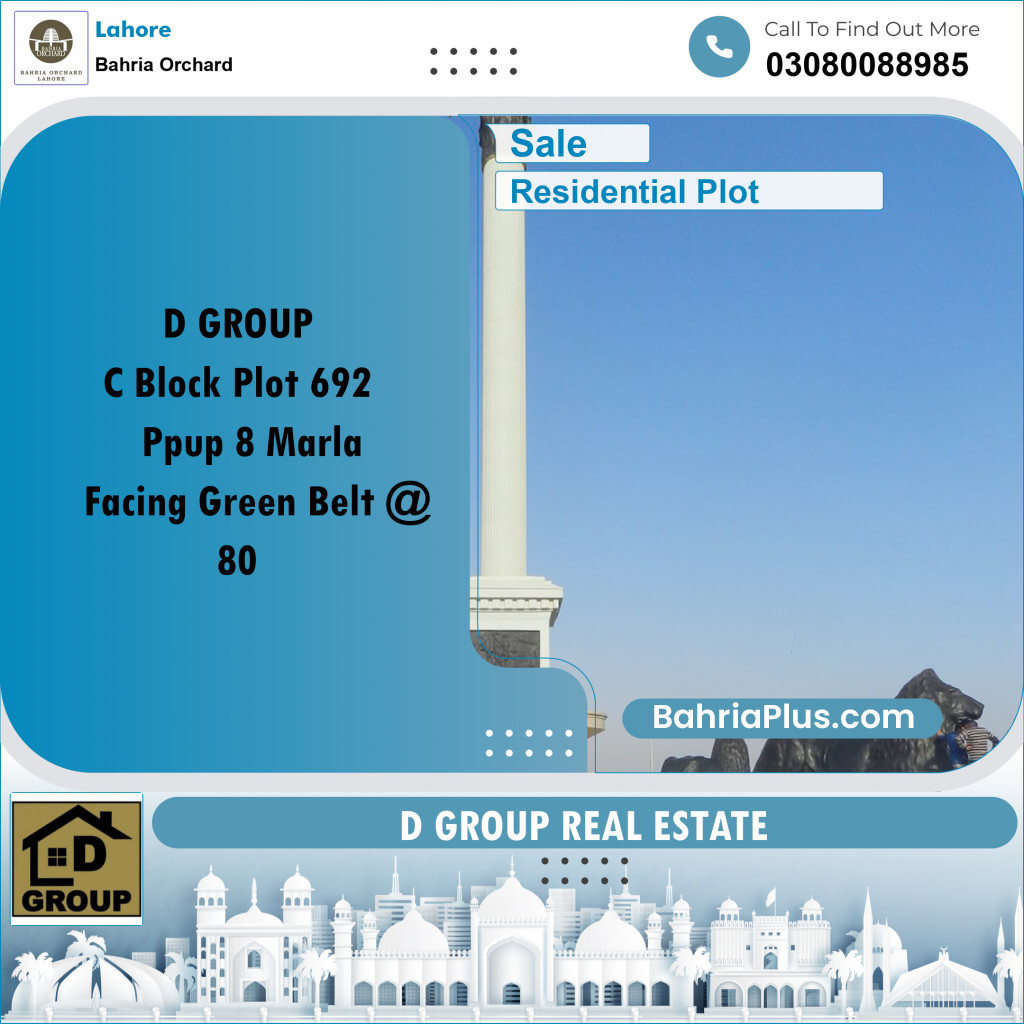 Residential Plot for Sale in Bahria Orchard, Lahore - (BP-218412)