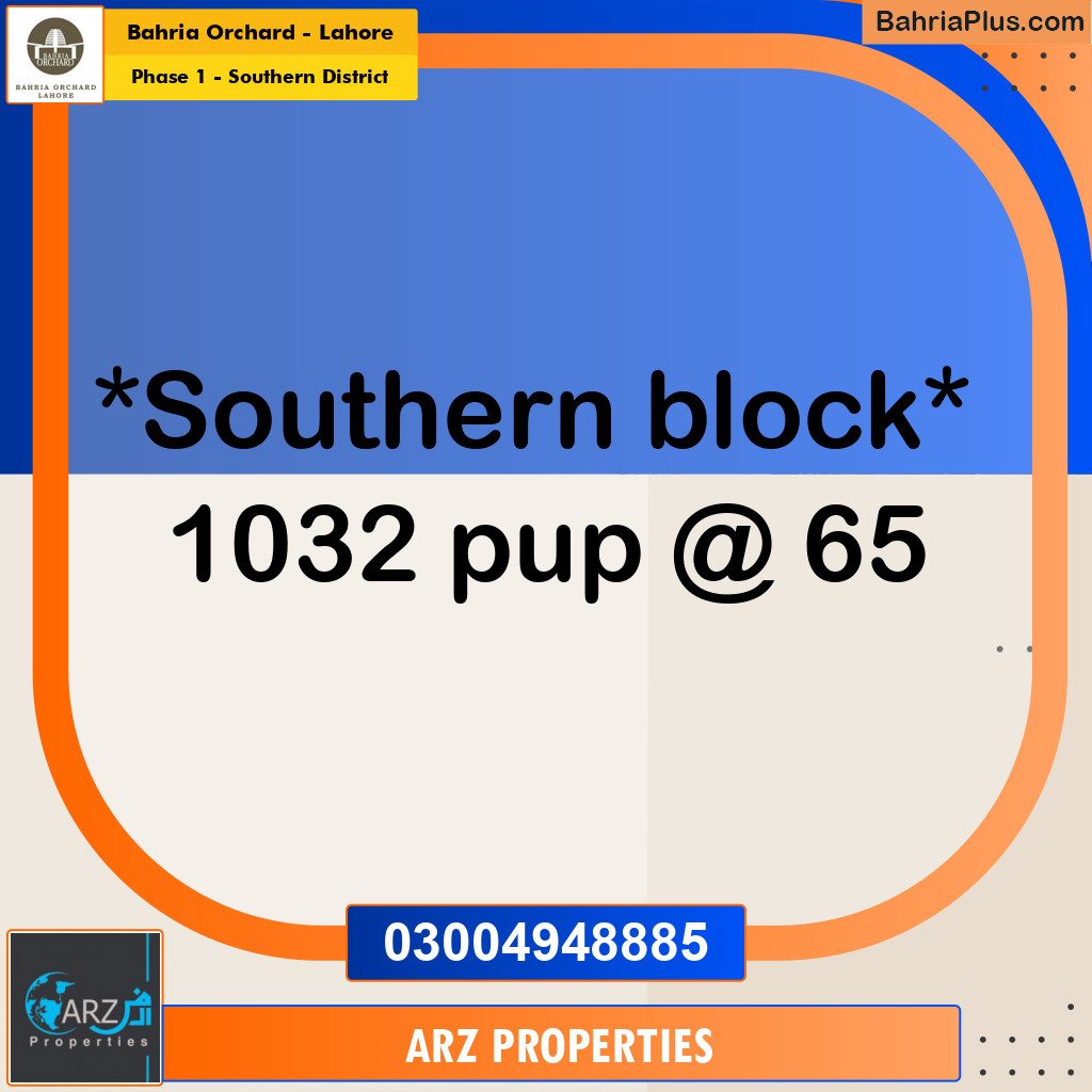 Residential Plot for Sale in Phase 1 - Southern District -  Bahria Orchard, Lahore - (BP-218429)