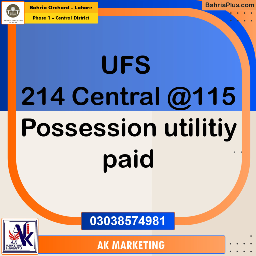 10 Marla Residential Plot for Sale in Phase 1 - Central District - Bahria Orchard, Lahore - (BP-218529)