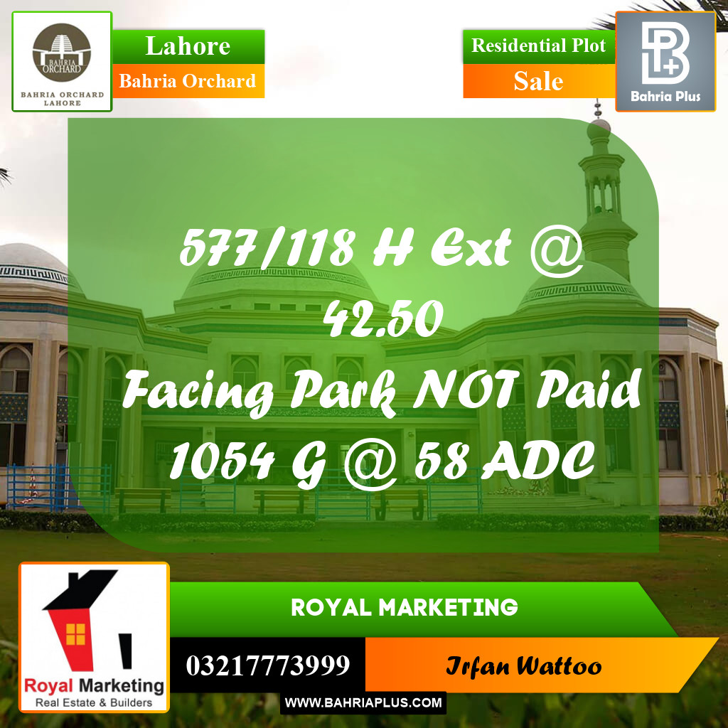 Residential Plot for Sale in Bahria Orchard, Lahore - (BP-218542)