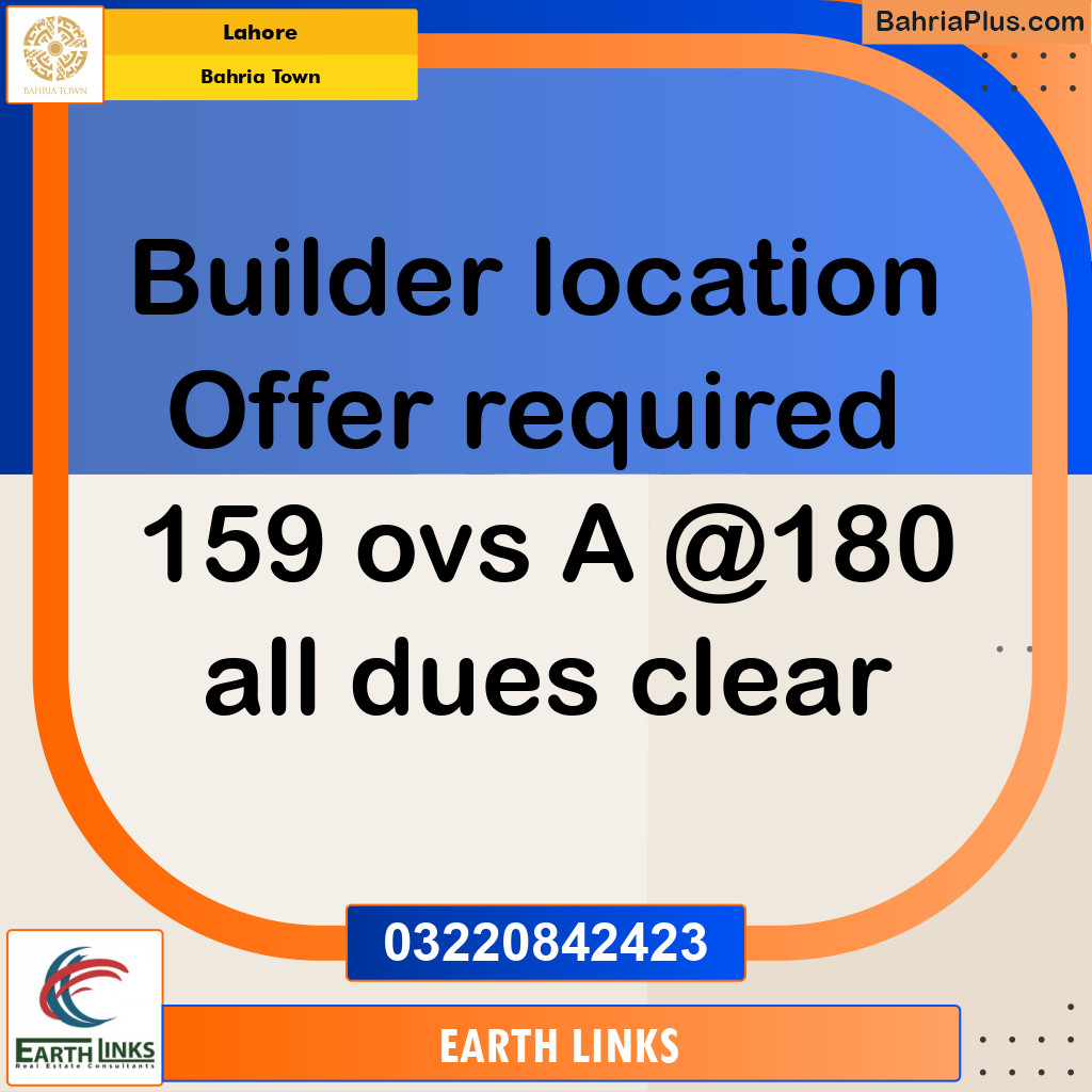 Residential Plot for Sale in Bahria Town, Lahore - (BP-218557)