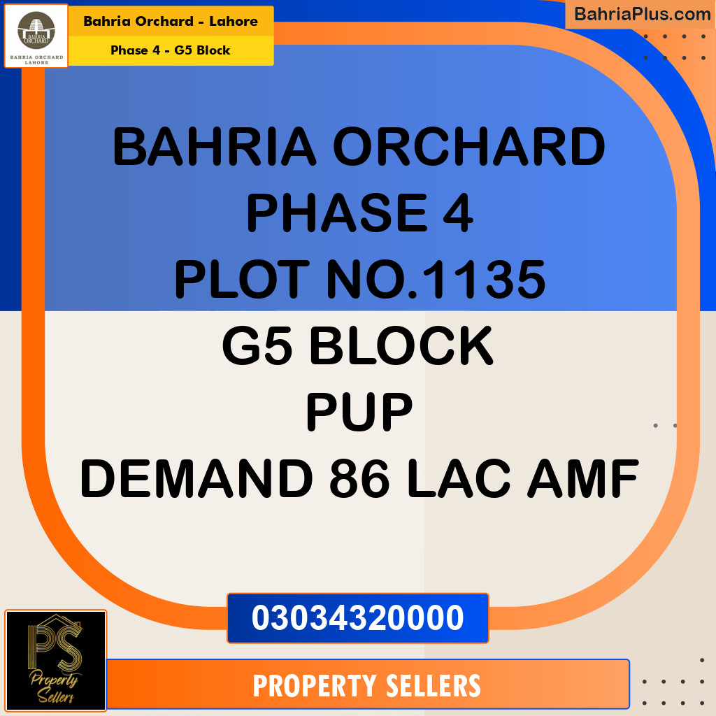 10 Marla Residential Plot for Sale in Phase 4 - G5 Block - Bahria Orchard, Lahore - (BP-218580)