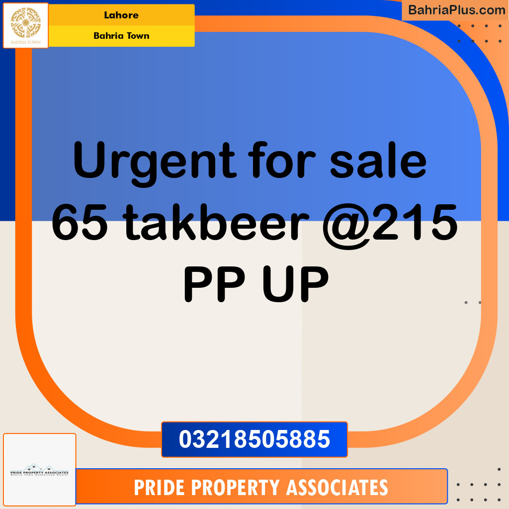 Residential Plot for Sale in Bahria Town, Lahore - (BP-218591)