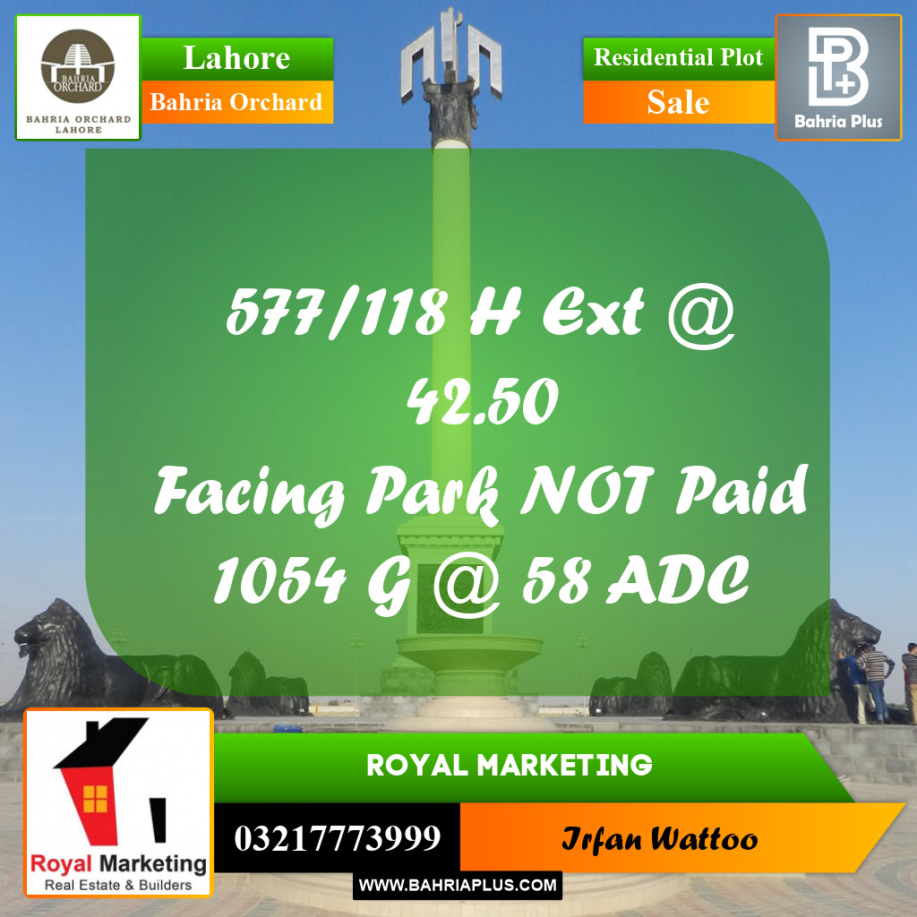 Residential Plot for Sale in Bahria Orchard, Lahore - (BP-218699)