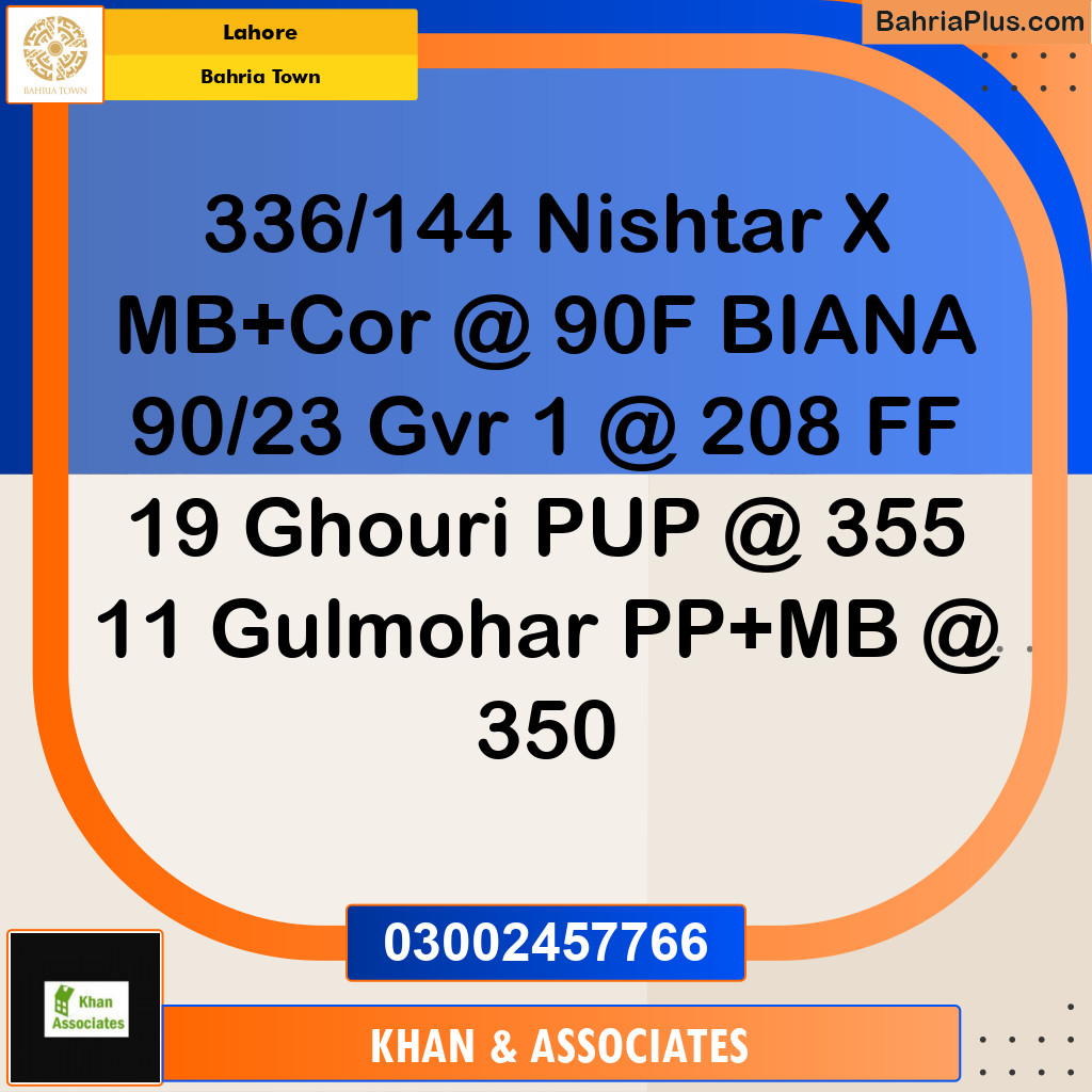 Residential Plot for Sale in Bahria Town, Lahore - (BP-218888)
