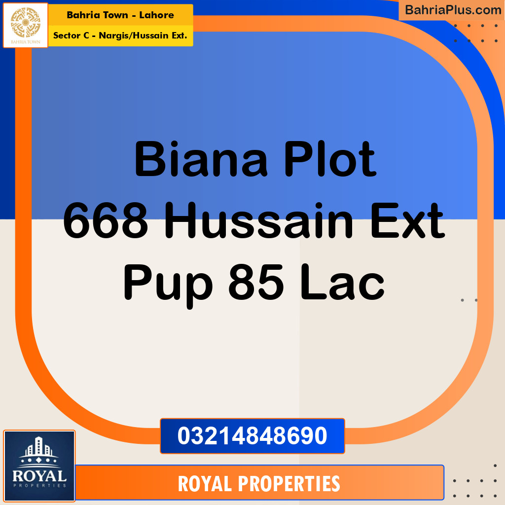 5 Marla Residential Plot for Sale in Sector C - Nargis/Hussain Ext. -  Bahria Town, Lahore - (BP-218905)